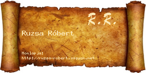 Ruzsa Róbert névjegykártya