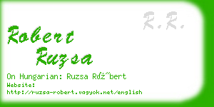 robert ruzsa business card